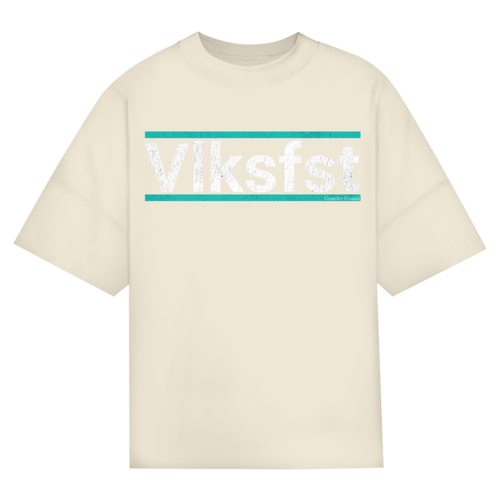 Bayerisches Oversize T-Shirt Unisex - Vlksfst - grün/weiß - Grantler Gwand
