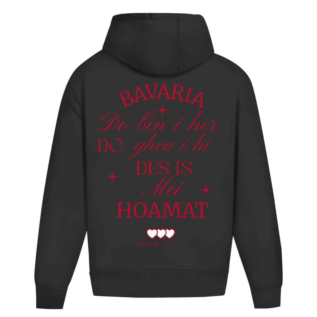 Bayerischer Heavy Oversize Hoodie Unisex - Bavaria, do bin I her - Grantler Gwand