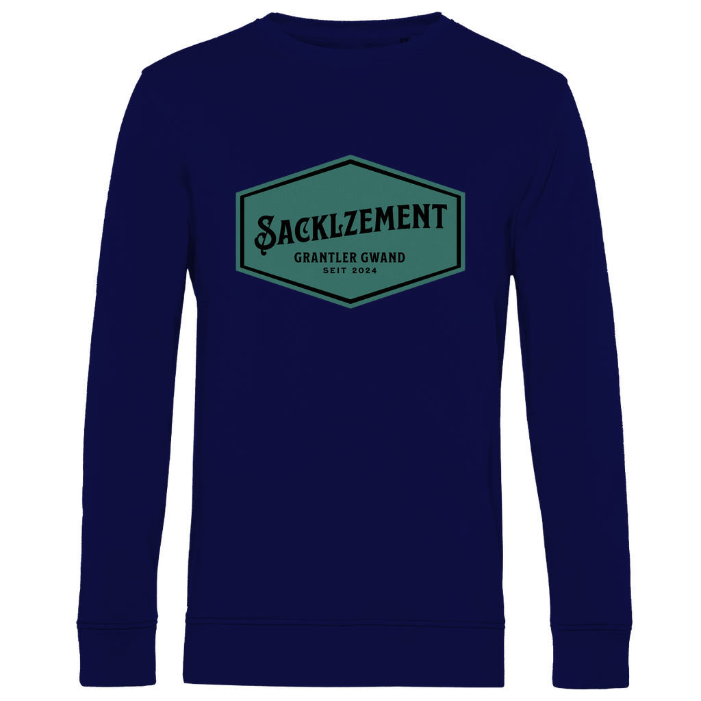bayerisches Herren Premium Bio Sweatshirt Sacklzement - Grün - Grantler Gwand