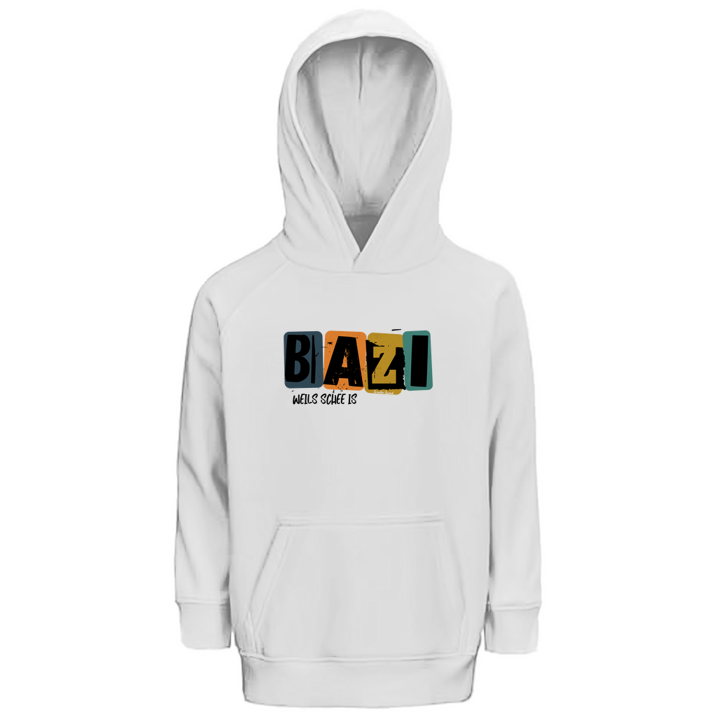 Bayerischer Kinder Premium Bio Hoodie Bazi, weils schee is - Grantler Gwand