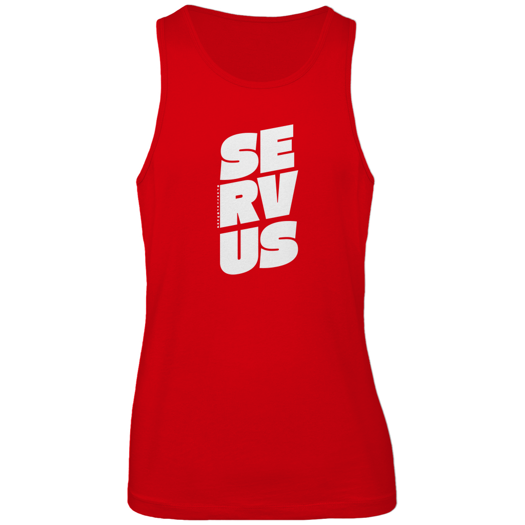Bayerisches Herren Premium Tank Top Servus - weiß - Grantler Gwand