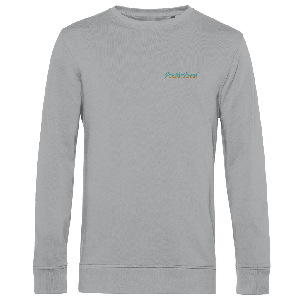 Bayerisches Herren Premium Bio Sweatshirt - A Hoibe a day keeps the Doctor away - Front- und Backprint - Grantler Gwand