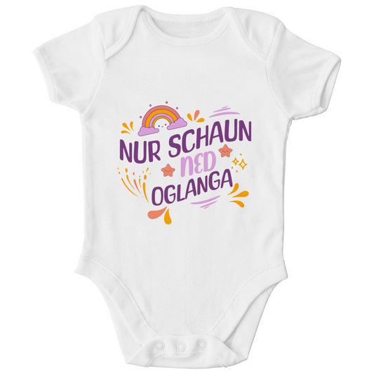 Bayerischer Baby Bio Body Nur schaun, ned oglanga - Grantler Gwand