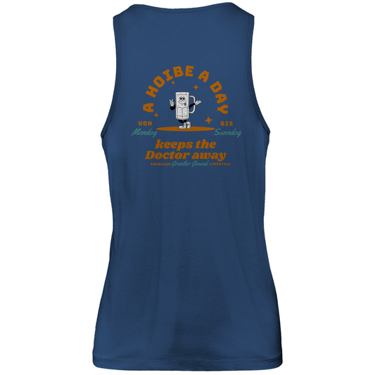 Bayerisches Herren Premium Tank Top - A Hoibe a day keeps the doctor away - Front- und Backprint - Grantler Gwand