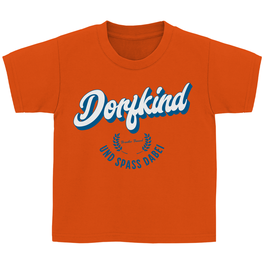 Bayerisches Kinder T-Shirt - Dorfkind und Spaß dabei - Grantler Gwand