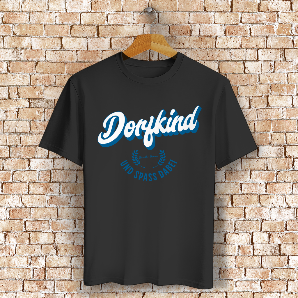 Bayerisches T-Shirt Unisex - Dorfkind und Spaß dabei - Grantler Gwand