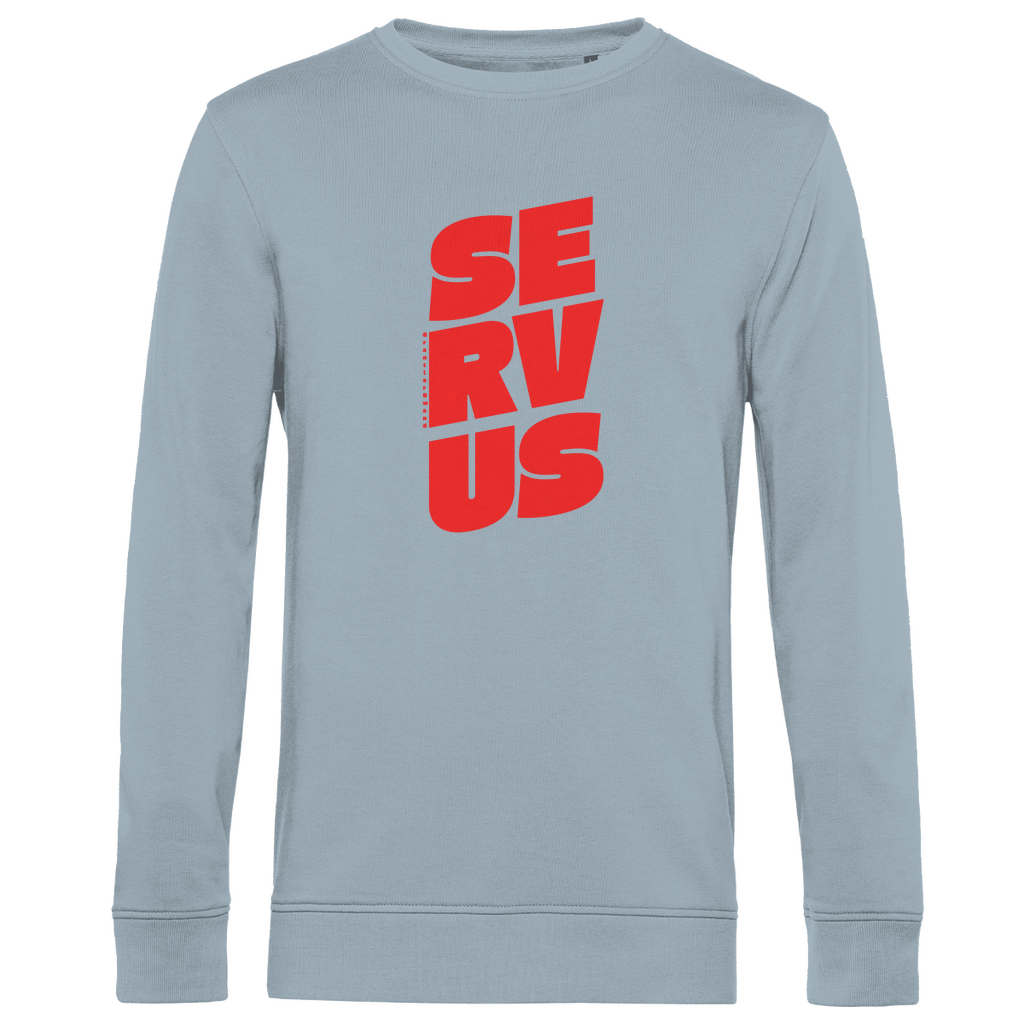 Herren Premium Bio Sweatshirt Servus - rot