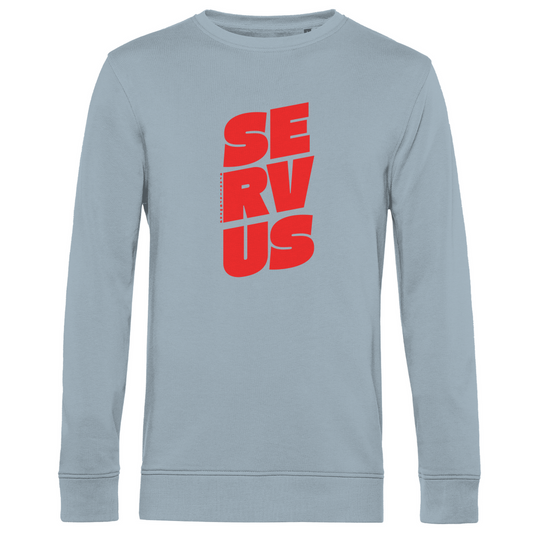 Herren Premium Bio Sweatshirt Servus - rot