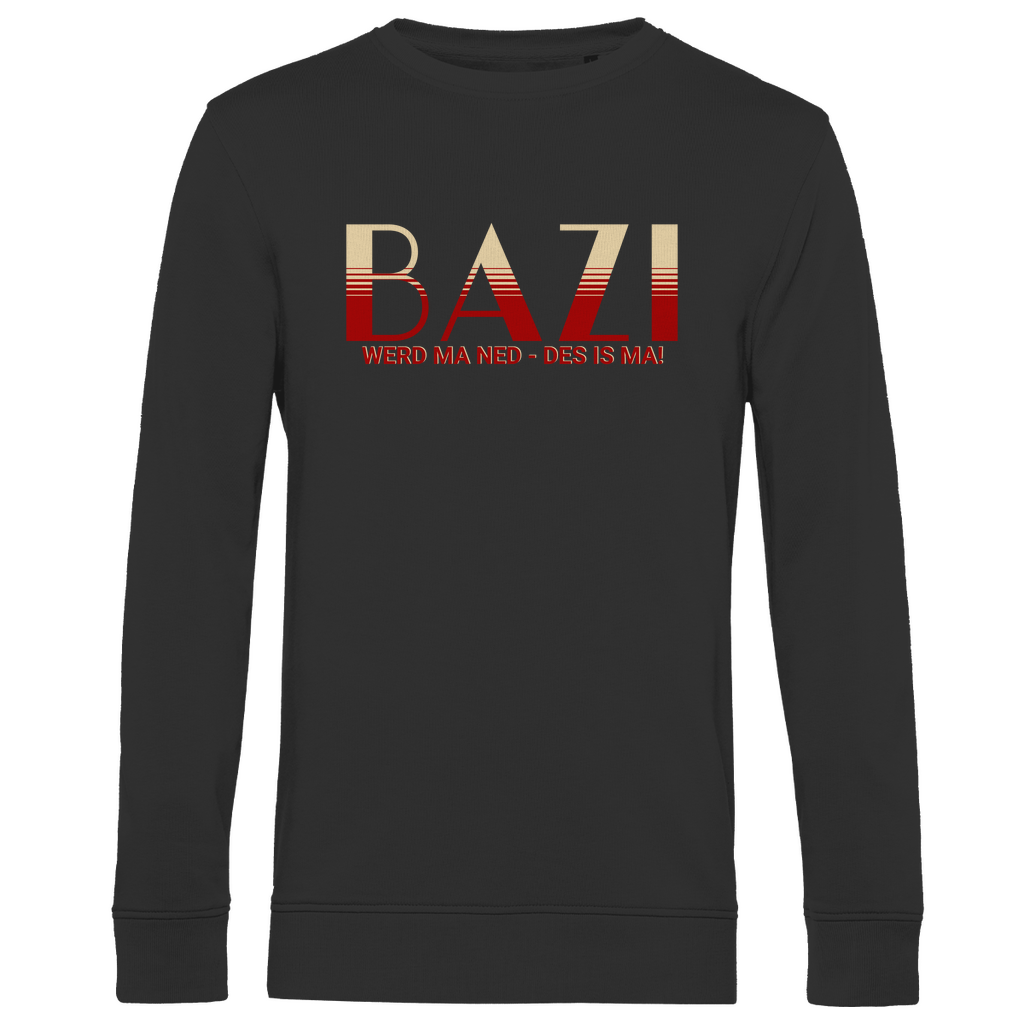 Herren Premium Bio Sweatshirt Bazi werd ma ned, des is ma - rot/beige