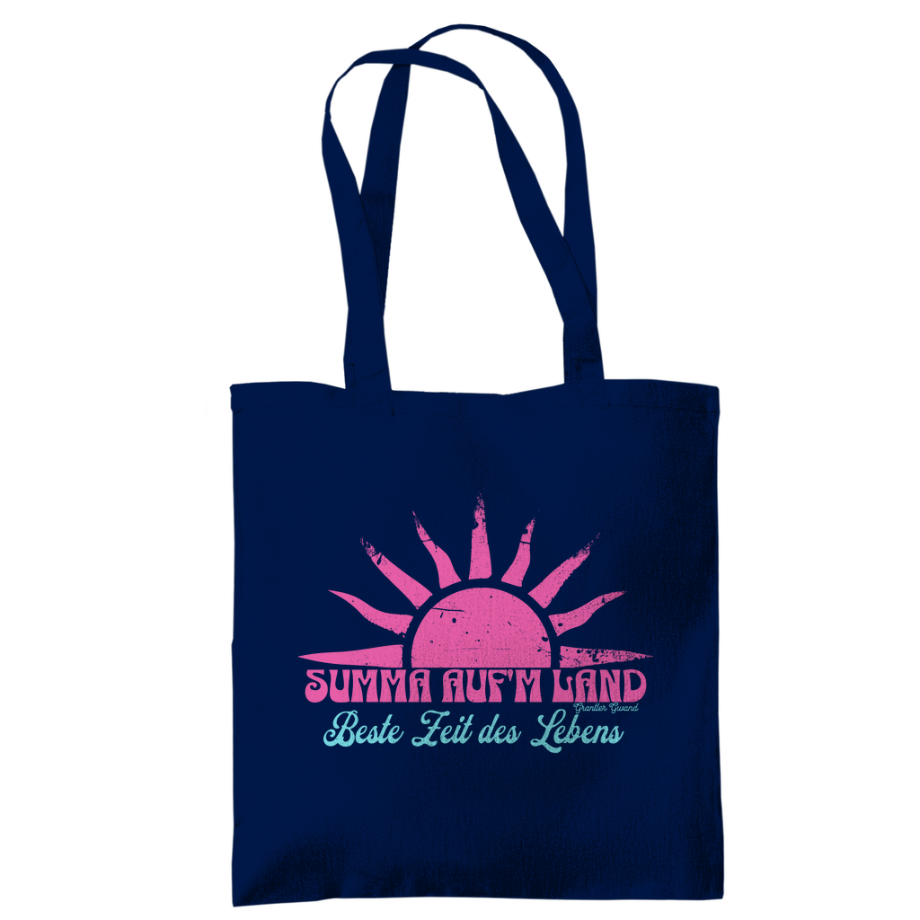 Bayerische Tragetasche - Summa auf´m Land - pink/mint - Grantler Gwand