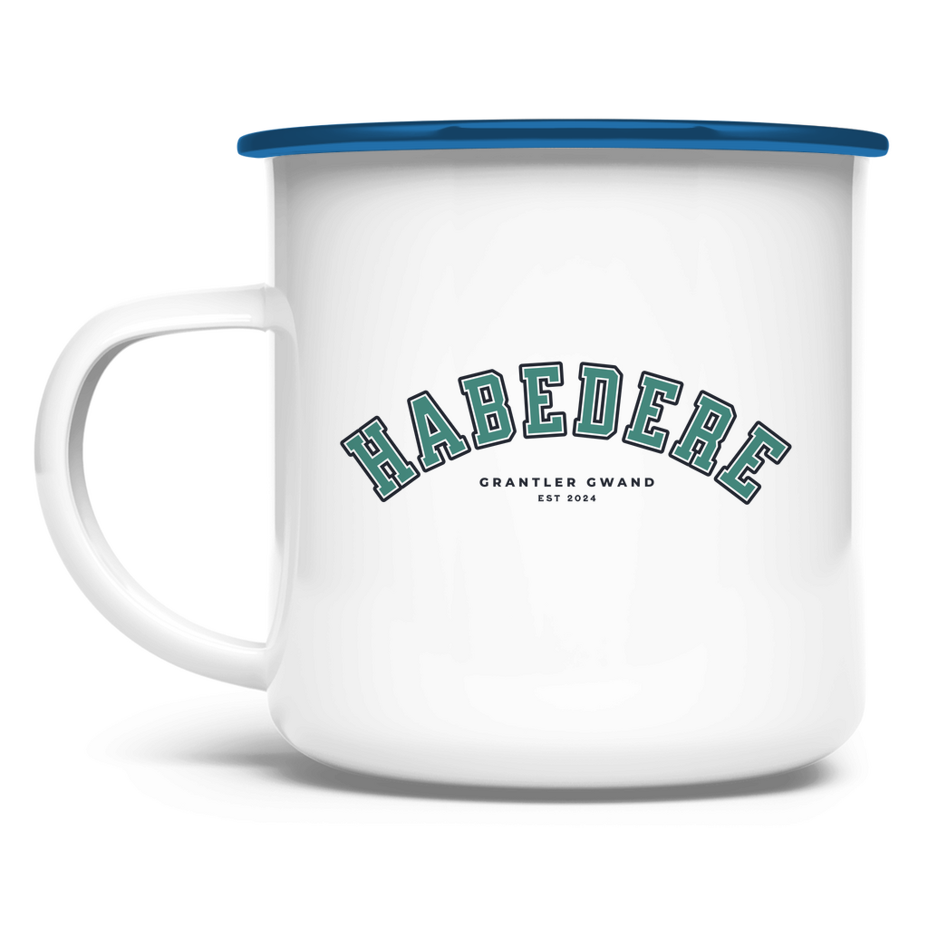 Emaille Tasse Habedere - grün