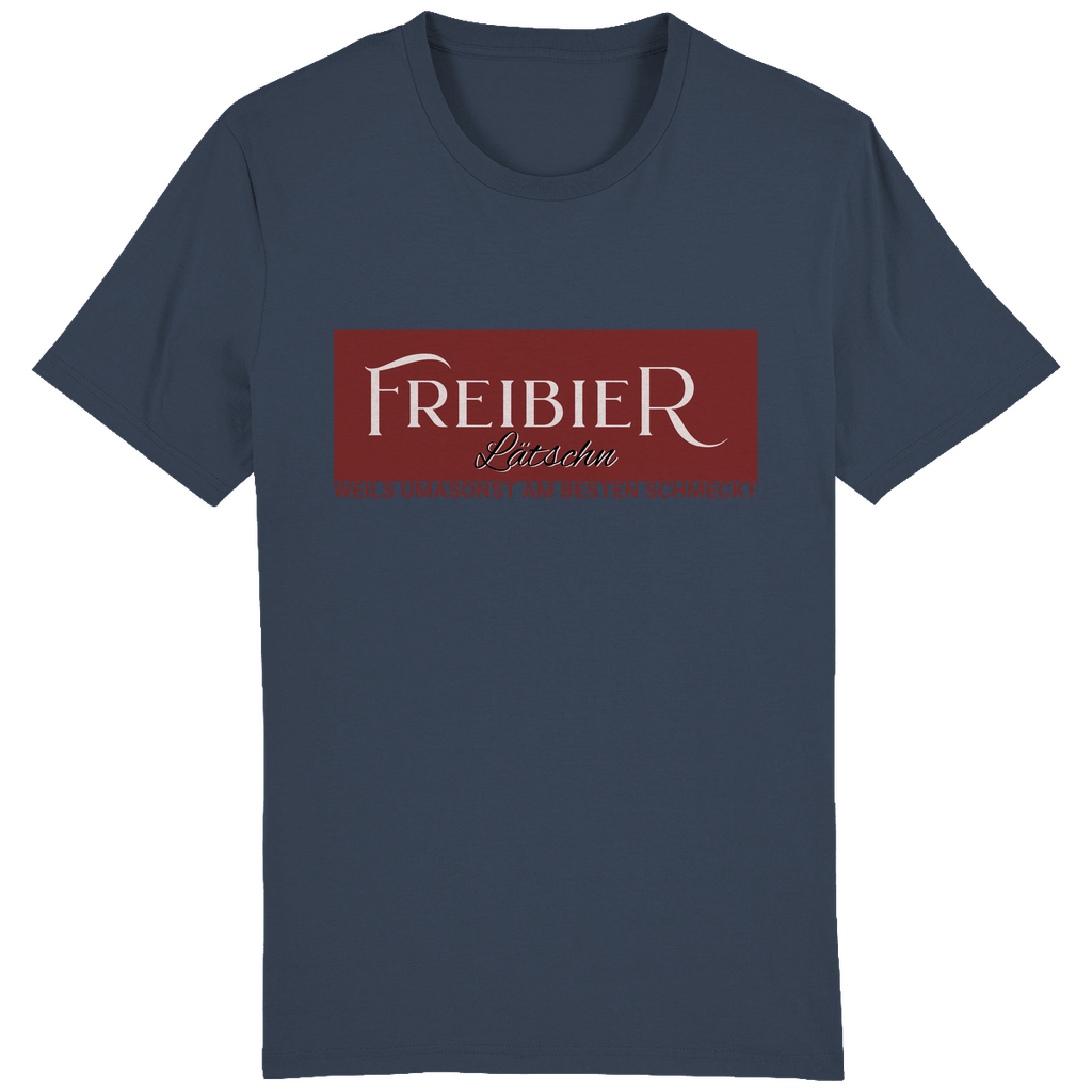 Bayerisches Herren T-Shirt Freibierlätschn - rot - Grantler Gwand