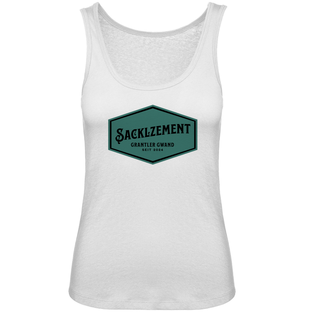 bayerisches Damen Premium Organic Tank Top Sacklzement - Grün - Grantler Gwand