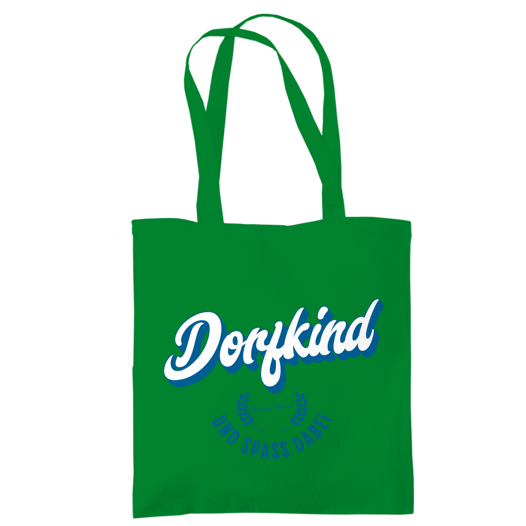 Bayerische Tragetasche Dorfkind und Spaß dabei - blau - Grantler Gwand