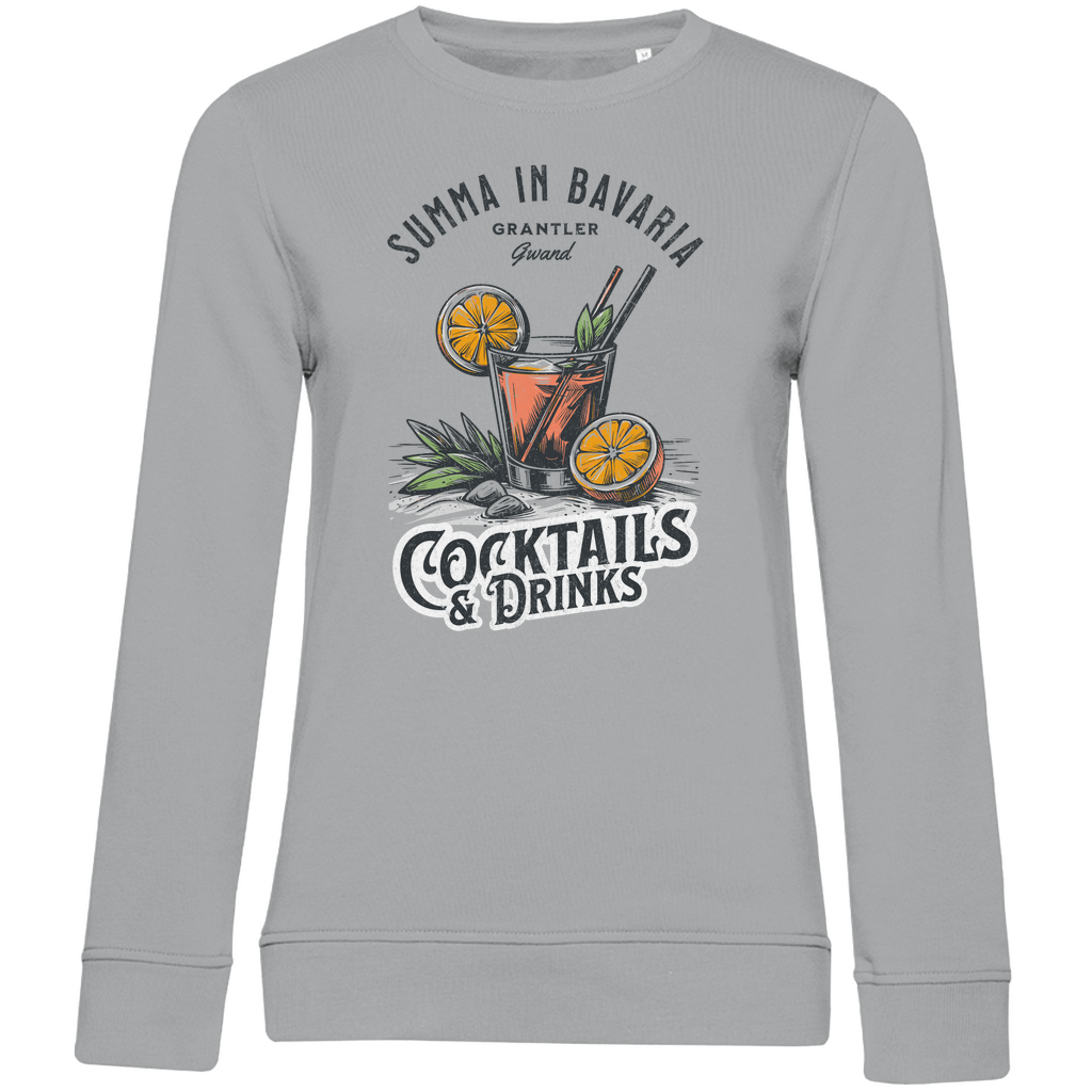 Bayerisches Damen Premium Bio Sweatshirt Summa in Bavaria - Cocktail & Drinks - Grantler Gwand