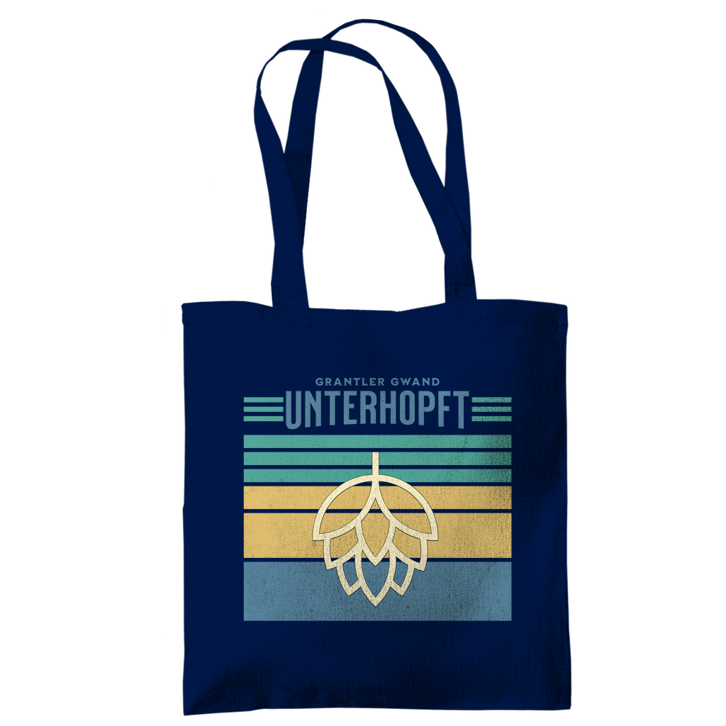 Bayerische Tragetasche - Unterhopft - blau - Grantler Gwand