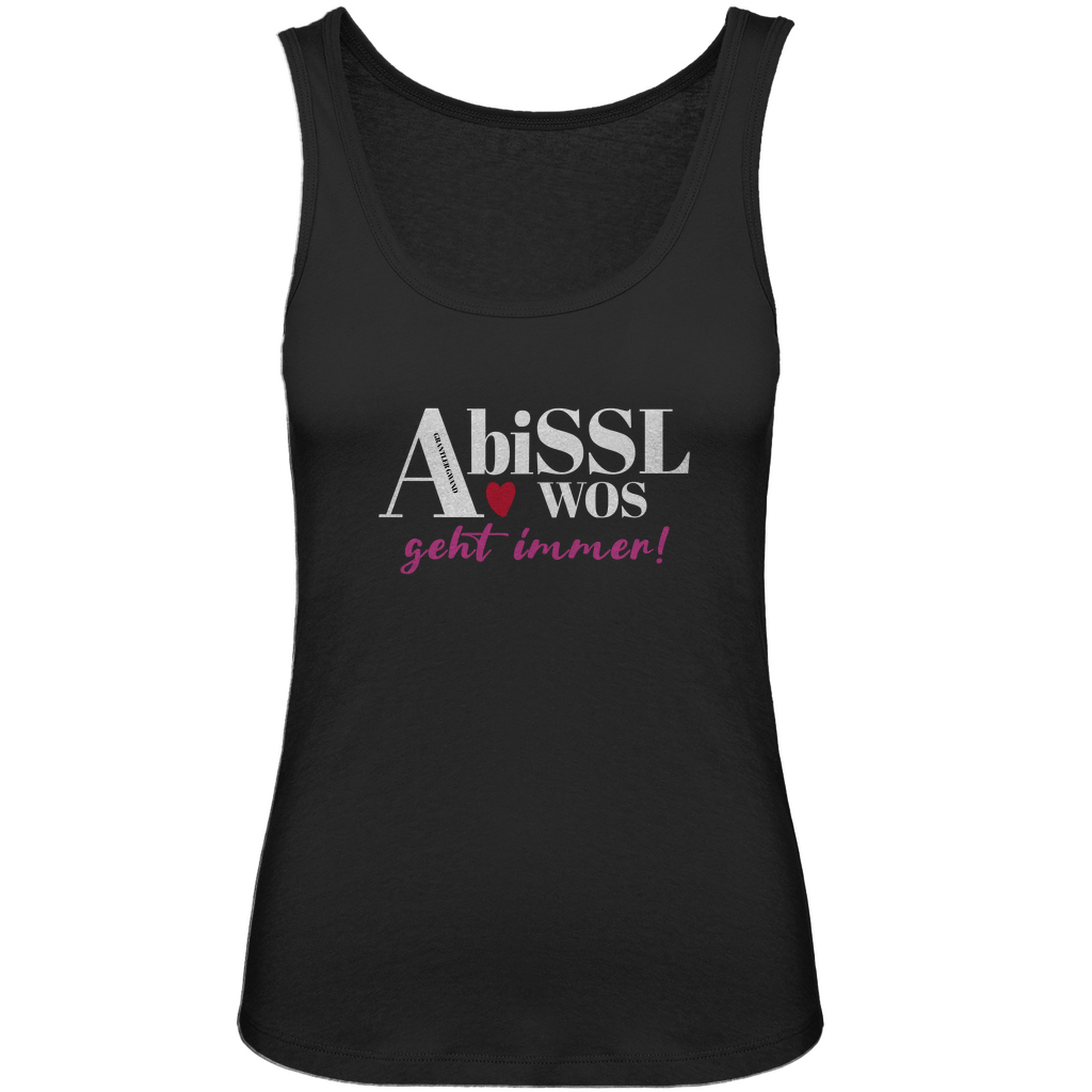 Bayerisches Damen Premium Organic Tank Top A bissl wos geht immer - pink - Grantler Gwand