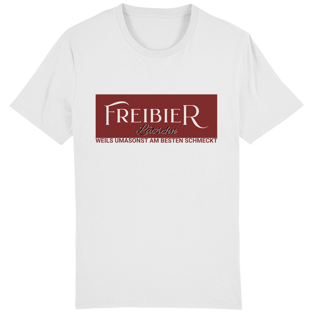 Bayerisches Herren T-Shirt Freibierlätschn - rot - Grantler Gwand