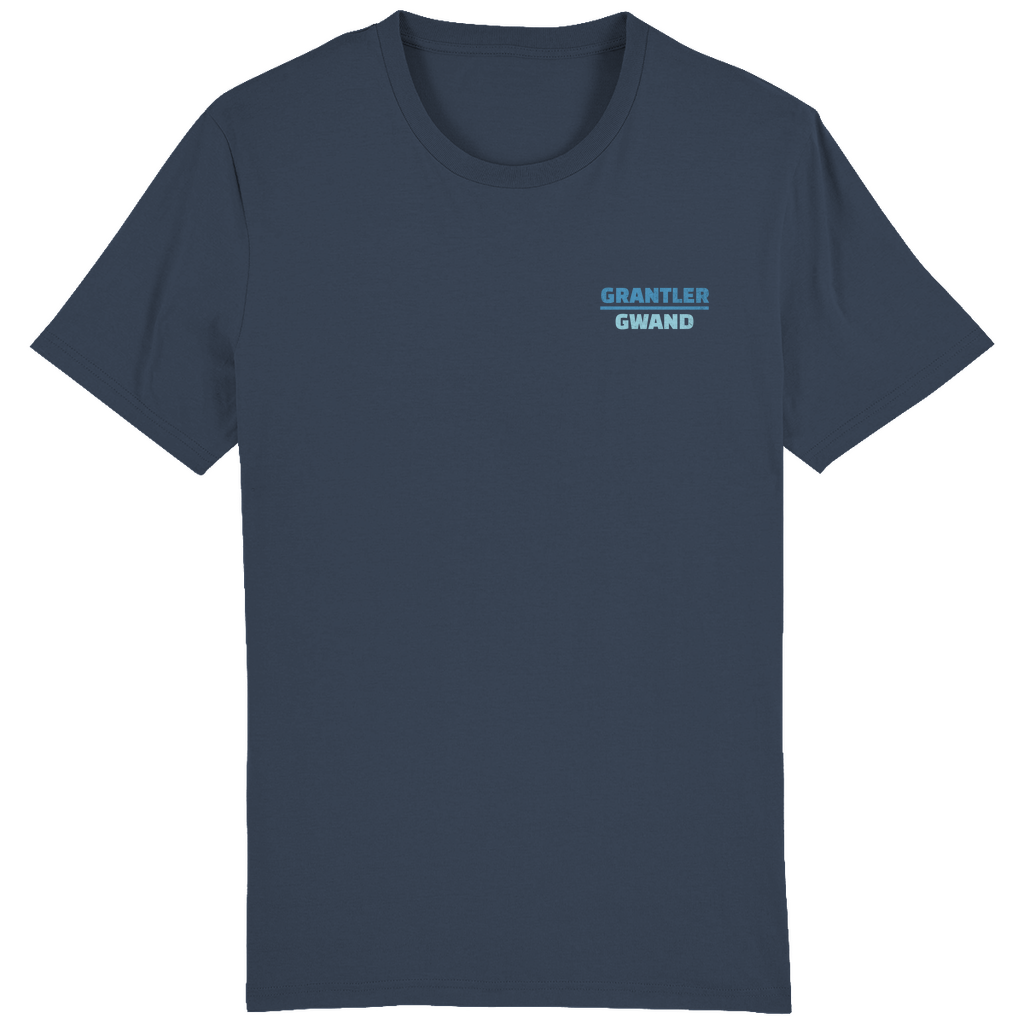Bayerisches Herren T-Shirt Scheiss da nix, dann feid da nix - blau - - Front- und Backprint!