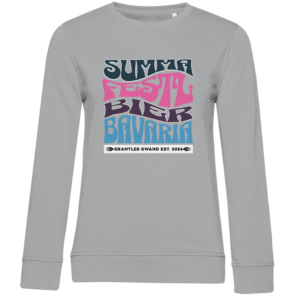 Damen Premium Bio Sweatshirt Summa, Festl, Bier, Bavaria - pink