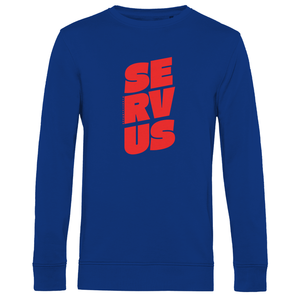 Herren Premium Bio Sweatshirt Servus - rot
