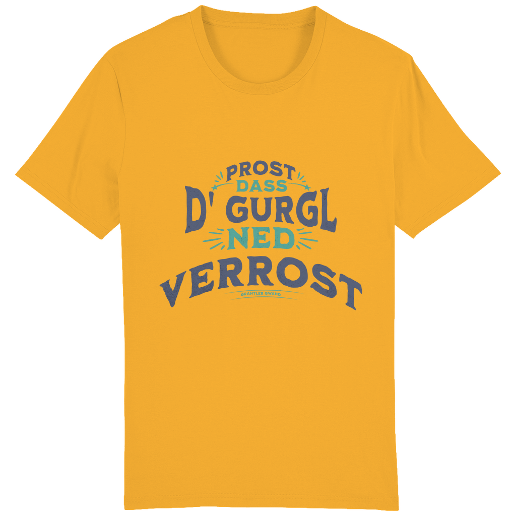 Bayerisches Herren T-Shirt Prost, dass´d Gurgl ned verrost - grün - Grantler Gwand