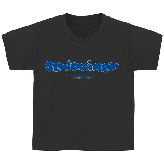 Bayerisches Kinder T-Shirt - Schlawiner - blau - Grantler Gwand