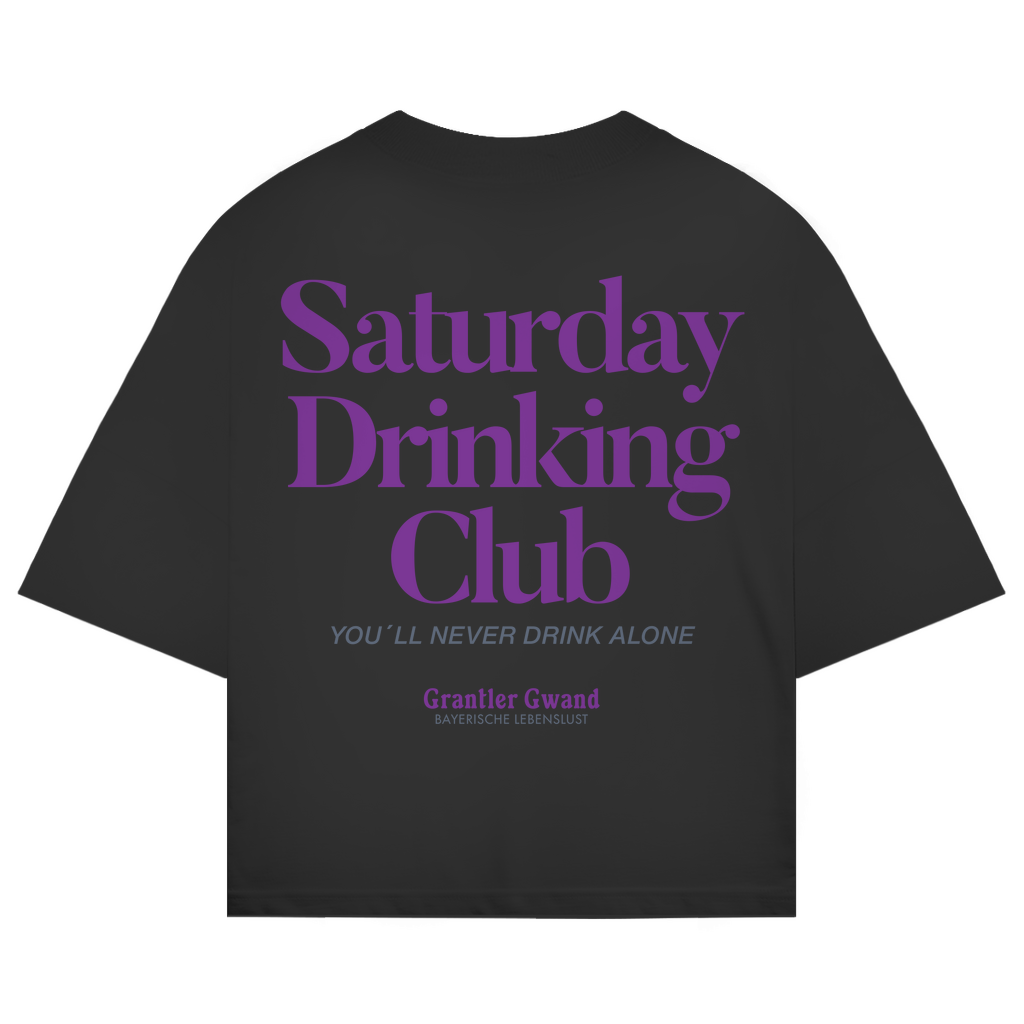 Bayerisches Oversize T-Shirt Unisex - Saturday Drinking  Lila - Grantler Gwand