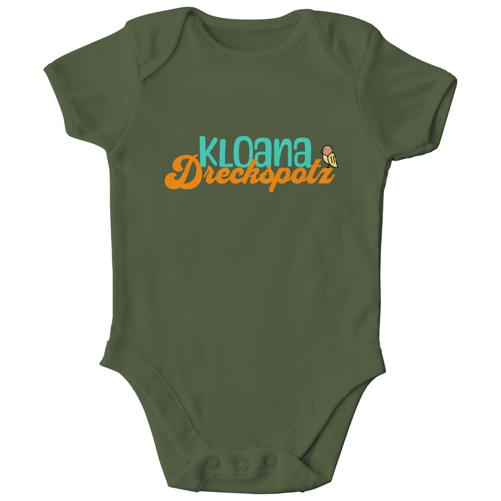 Bayerischer Bio Baby Body kloana Dreckspotz - grün - Grantler Gwand