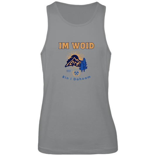 Bayerisches Herren Premium Tank Top Im Woid bin i dahoam - blau - Grantler Gwand