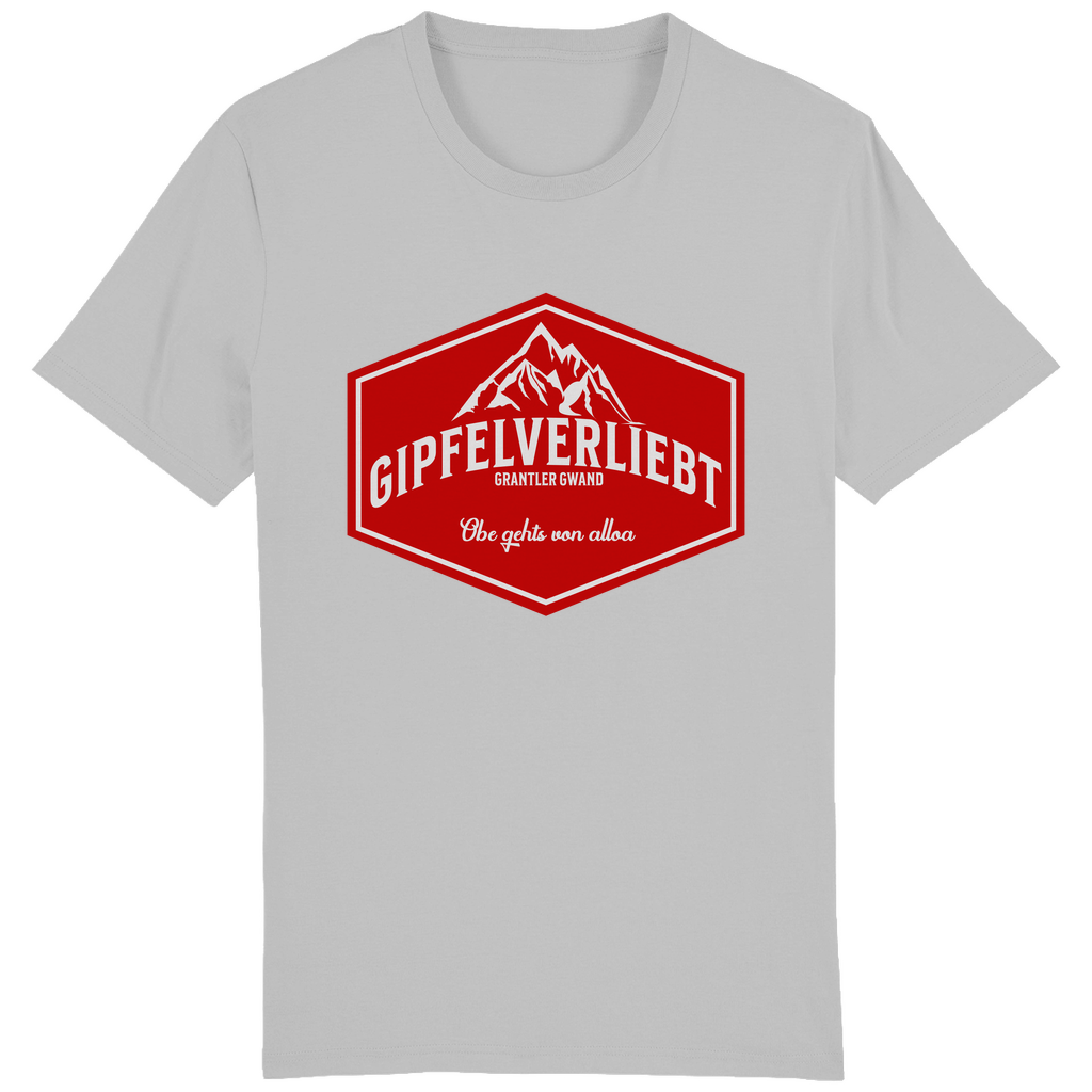 Bayerisches Herren T-Shirt Gipfelverliebt Wappen- rot - Grantler Gwand