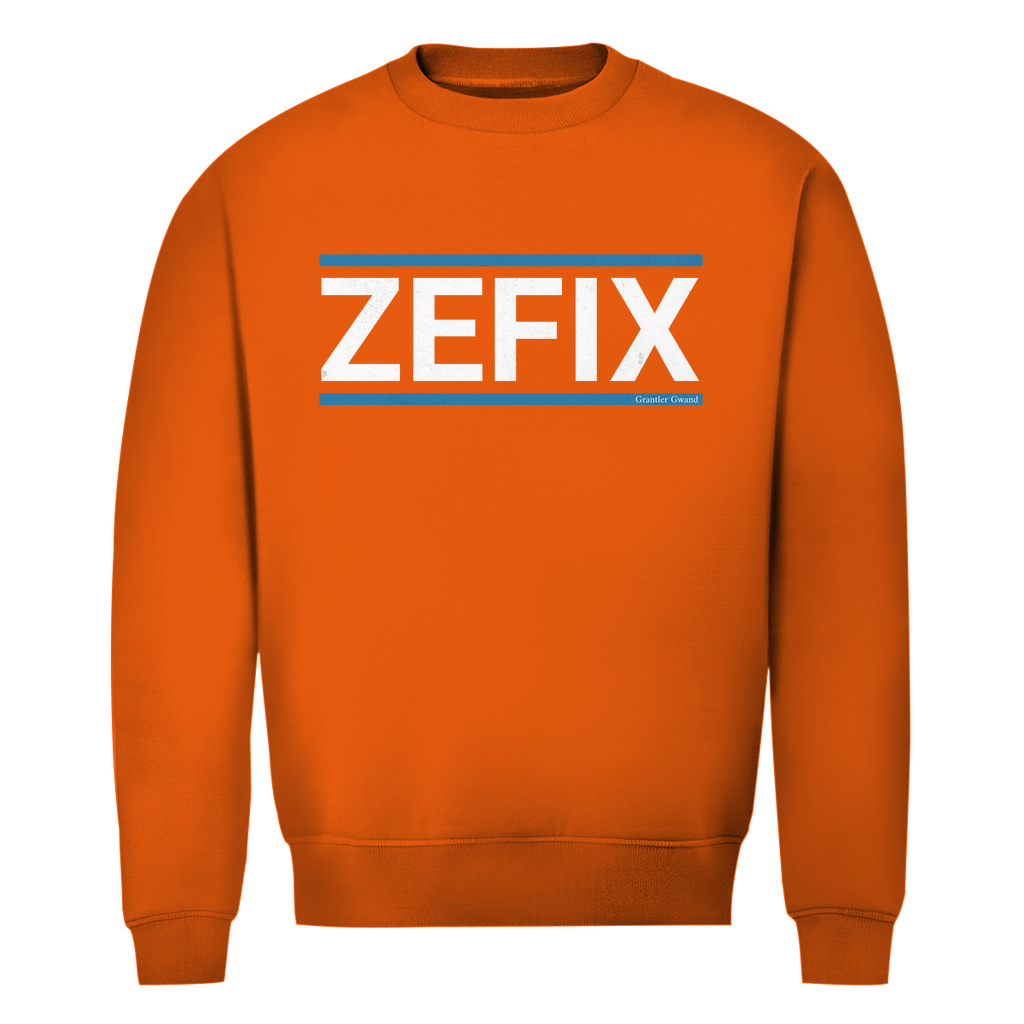 Herren Premium Bio Sweatshirt Zefix - blau/weiß