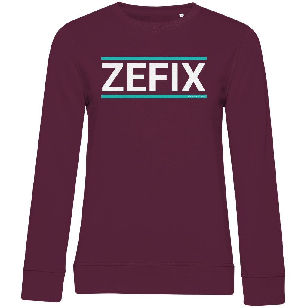 Damen Premium Bio Sweatshirt Zefix - grün/weiß
