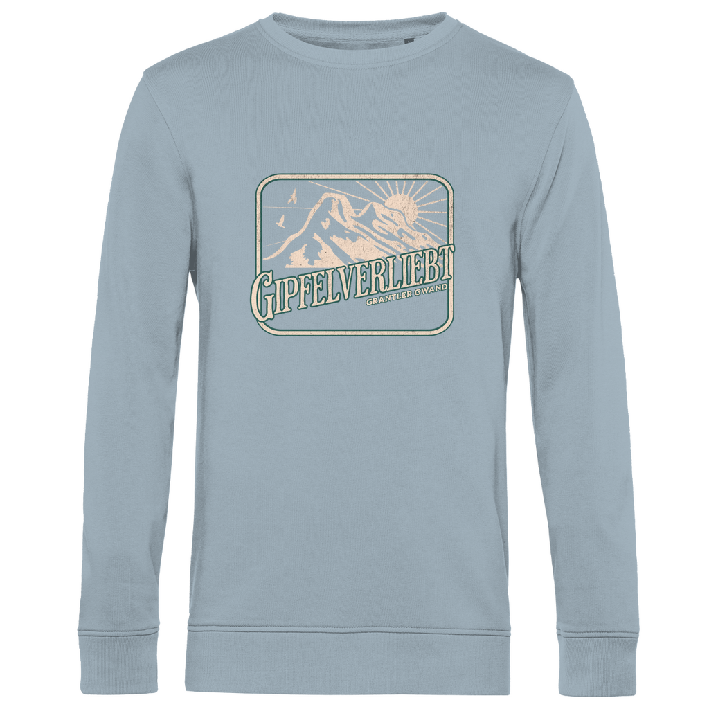 Herren Premium Bio Sweatshirt Gipfelverliebt - grün/gold