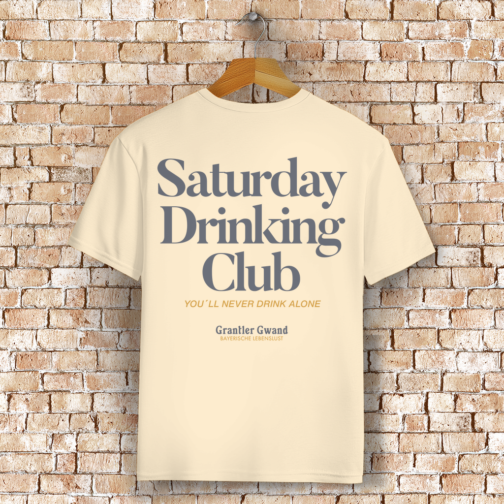 Bayerisches T-Shirt Unisex - Saturday Drinking Grau - Grantler Gwand