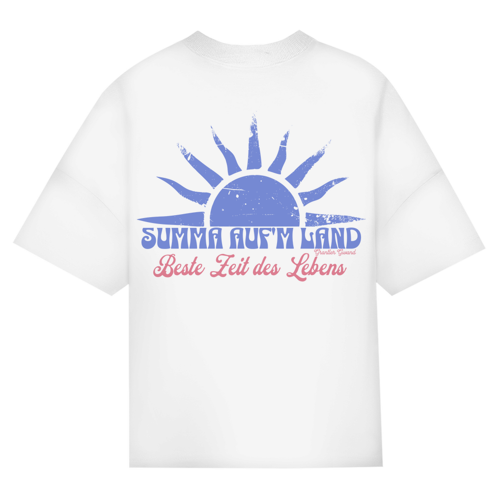 Bayerisches Oversize T-Shirt Unisex -Summa auf´m Land - Grantler Gwand