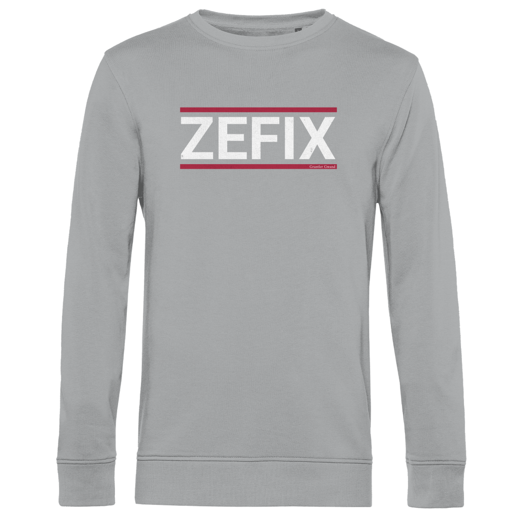 Herren Premium Bio Sweatshirt Zefix - rot/weiß