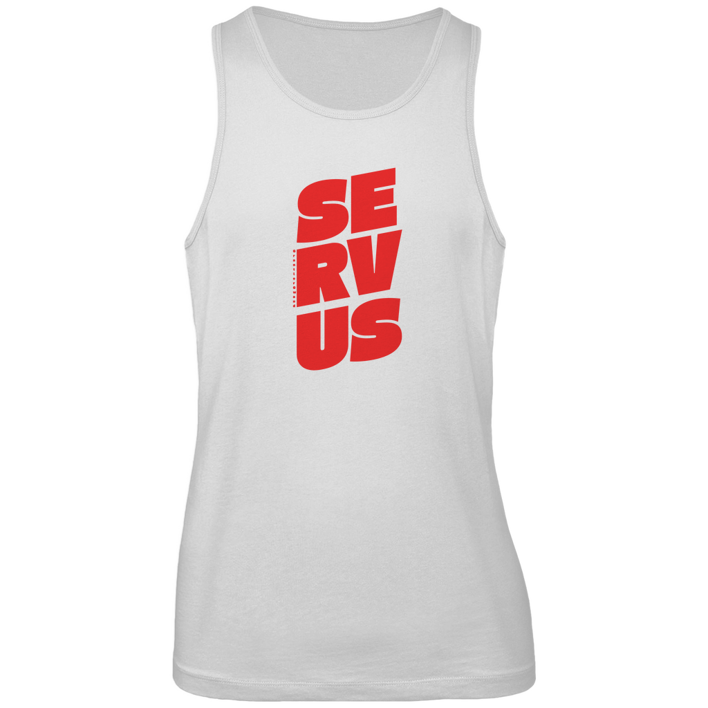 Bayerisches Herren Premium Tank Top Servus - rot - Grantler Gwand