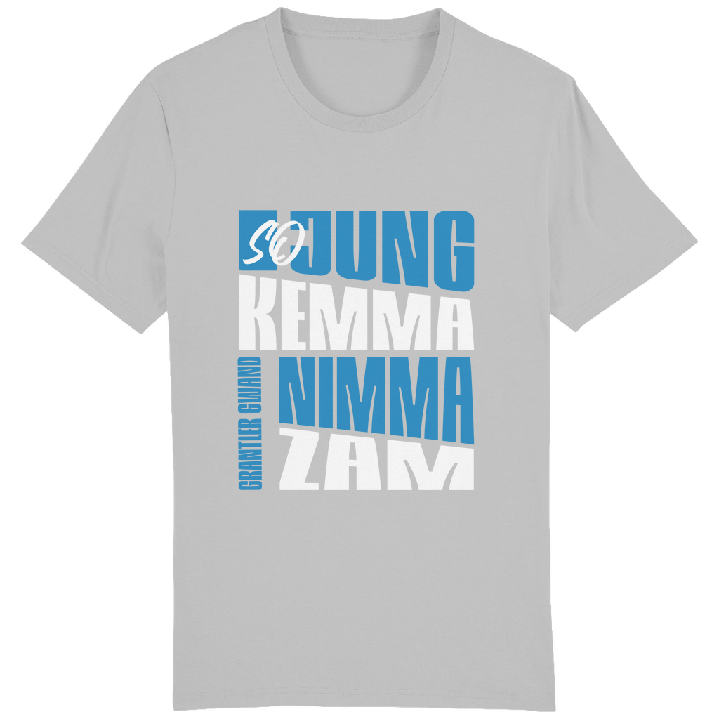 Bayerisches Herren T-Shirt So jung kemma nimma zam - blau/weiß - Grantler Gwand