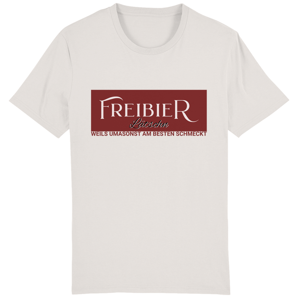 Bayerisches Herren T-Shirt Freibierlätschn - rot - Grantler Gwand