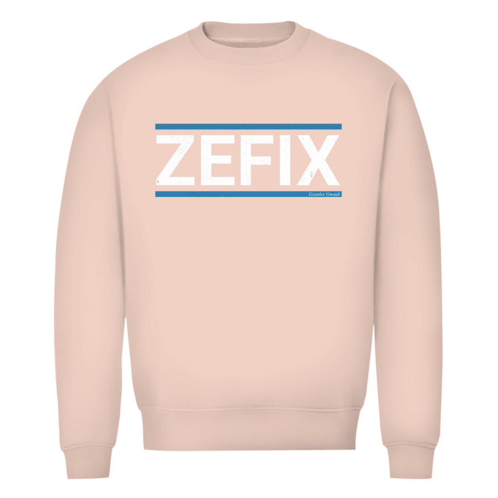 Herren Premium Bio Sweatshirt Zefix - blau/weiß