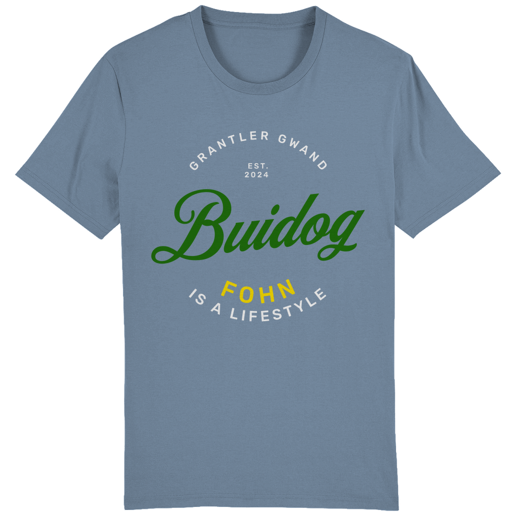 Bayerisches Herren T-Shirt Buidog fohn - gelb/grün - Grantler Gwand