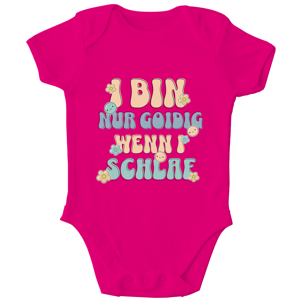 Bayerischer Baby Bio Body I bin nur goidig, wenn I schlaf - Grantler Gwand