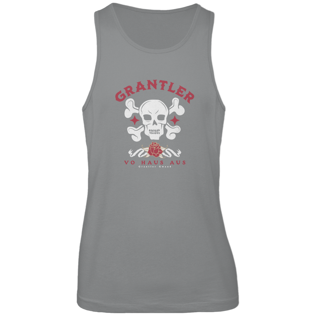 Bayerisches Herren Premium Tank Top Grantler vo Haus aus - rot/weiß - Grantler Gwand