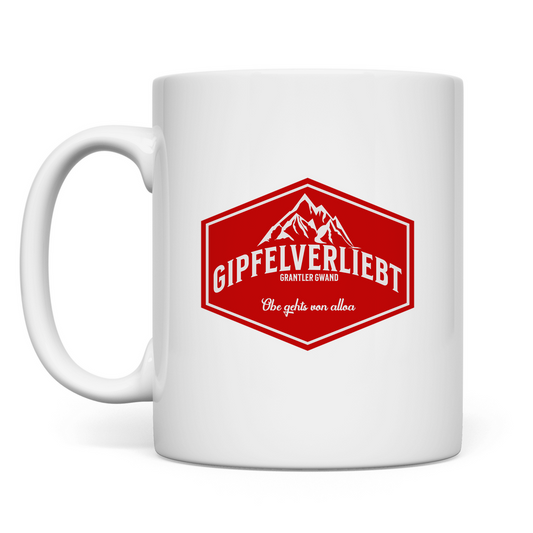 Tasse Gipfelverliebt Wappen- rot