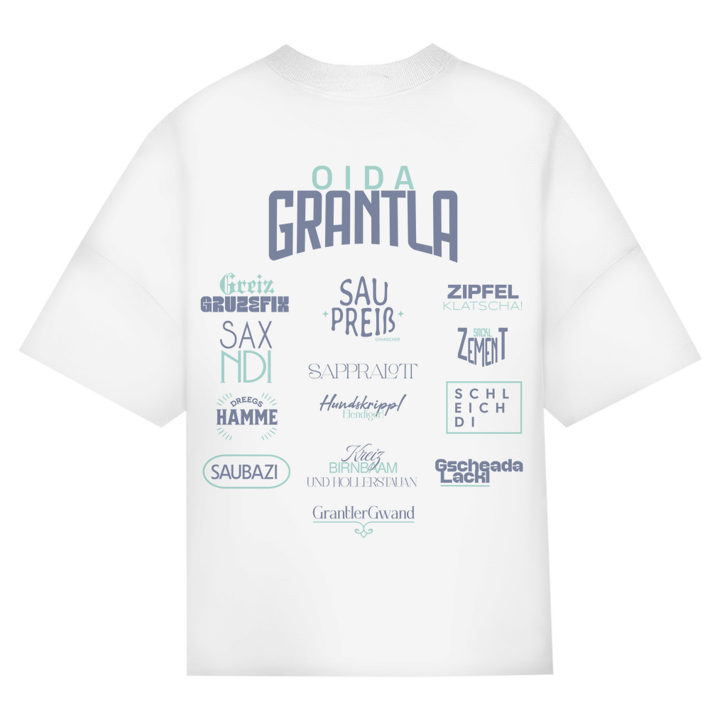 Bayerisches Oversize T-Shirt Unisex - Fluchshirt - Grün - Grantler Gwand