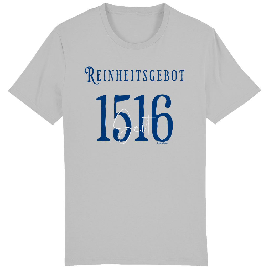 Bayerisches Herren T-Shirt Reinheitsgebot seit 1516 - blau/weiß - Grantler Gwand