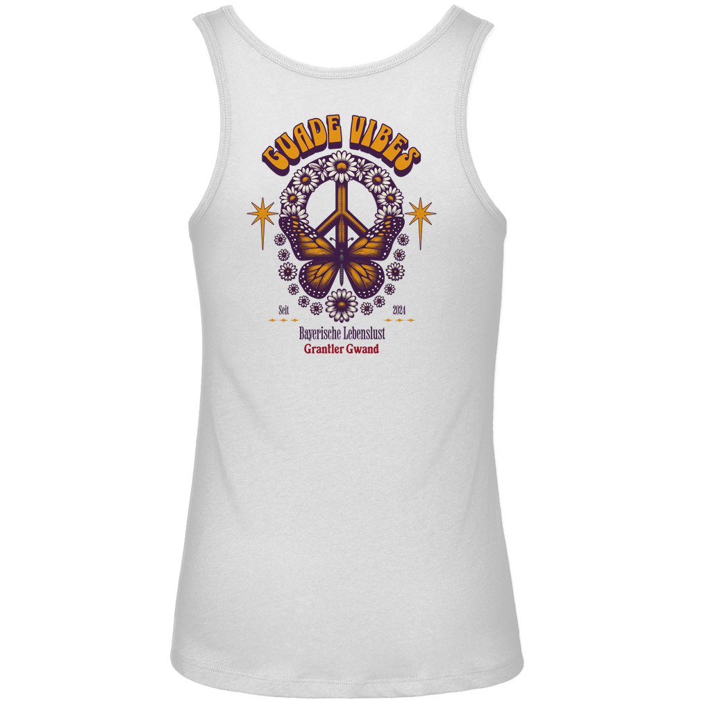 Bayerisches Damen Premium Organic Tank Top - Guade Vibes - Rückendruck - Grantler Gwand