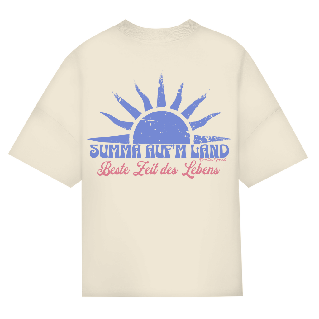 Bayerisches Oversize T-Shirt Unisex -Summa auf´m Land - Grantler Gwand