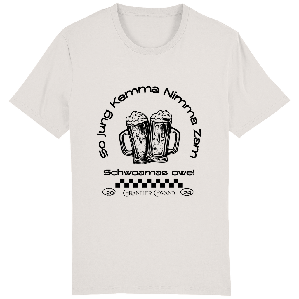 Bayerisches Herren T-Shirt So jung kemma nimma zam, schwoamas owe - schwarz - Grantler Gwand